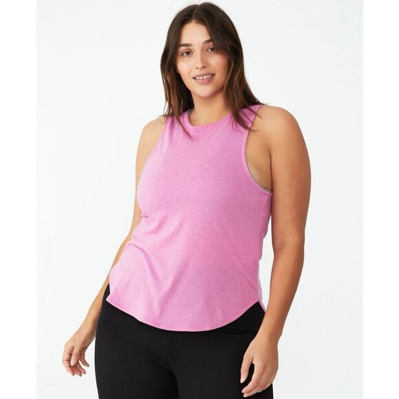Cotton on Womens Active Curve Hem Tank Pink XL‎ - Picture 1 of 3